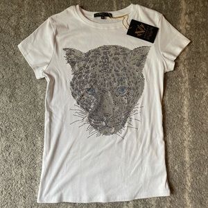 Valiant Paris Rhinestone Jaguar t shirt